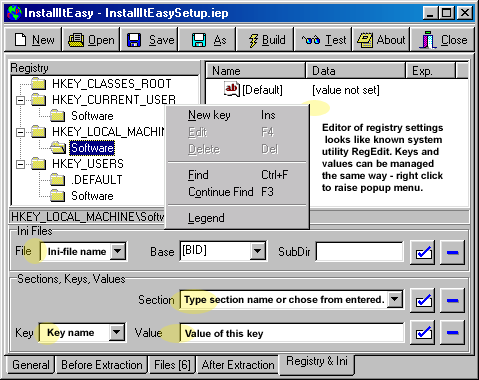 Page "Registry and Ini"